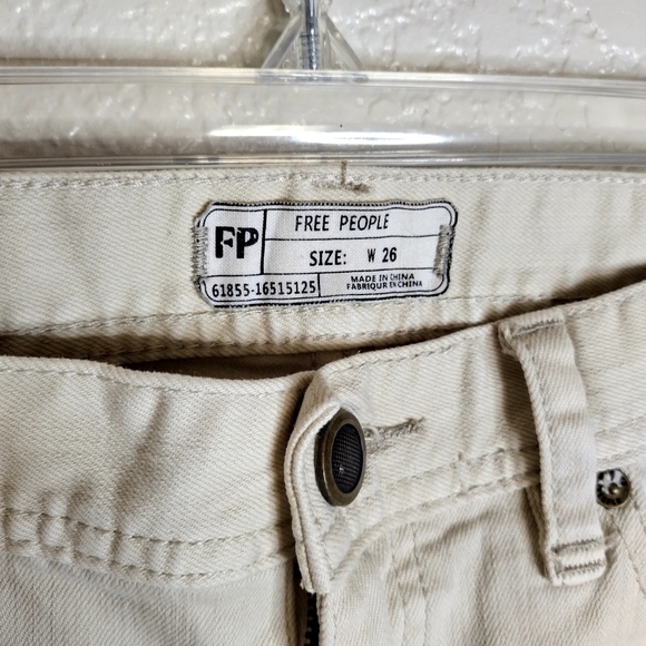 Free people levon bone side zipper low rise skinny jeans sz 26 - Picture 5 of 9